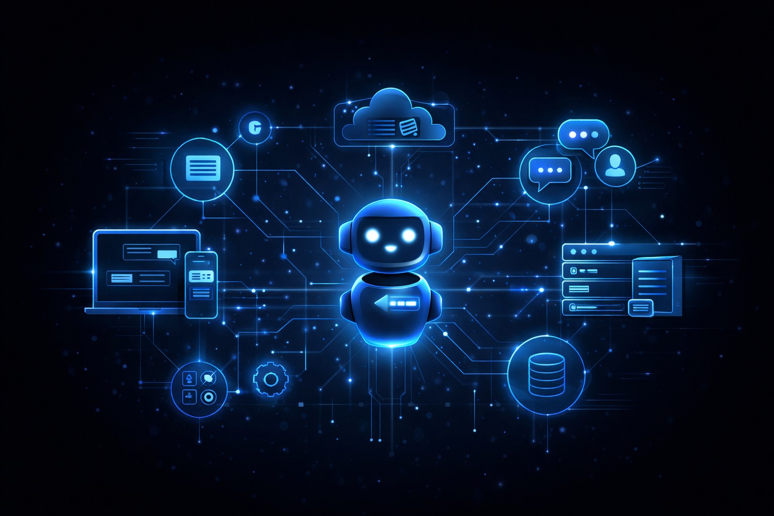 AI chatbot deployment illustration